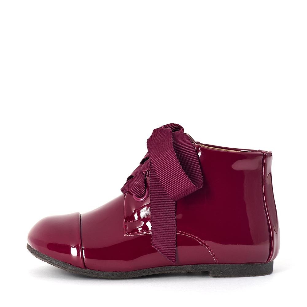 Girls burgundy hotsell patent boots