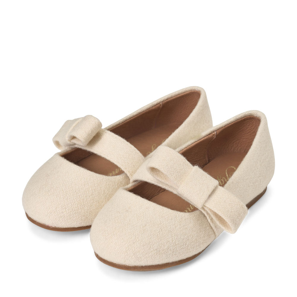 Mia Wool White Shoes by Age of Innocence