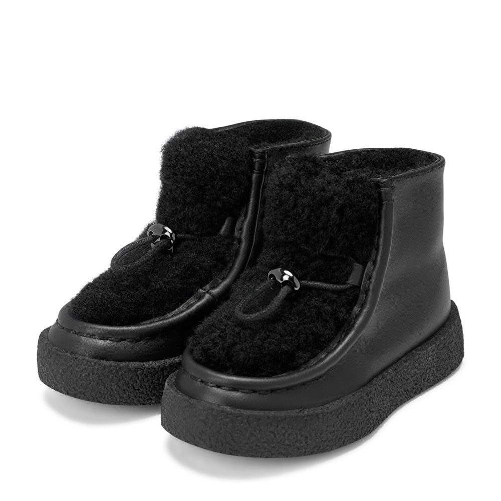 Aspen Leather Black/Black Boots by Age of Innocence