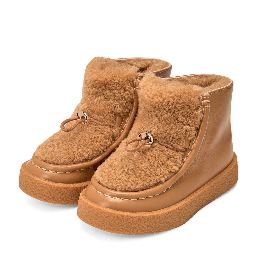 Aspen Leather Camel/Beige Boots by Age of Innocence