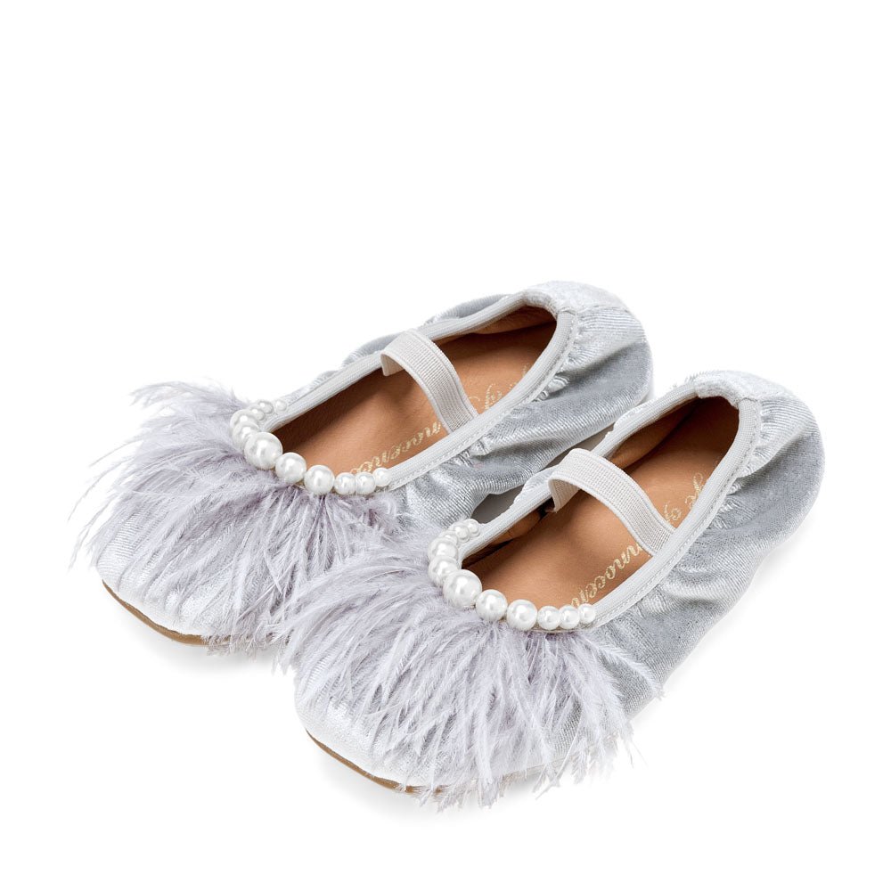 Blanche Grey Ballerinas by Age of Innocence