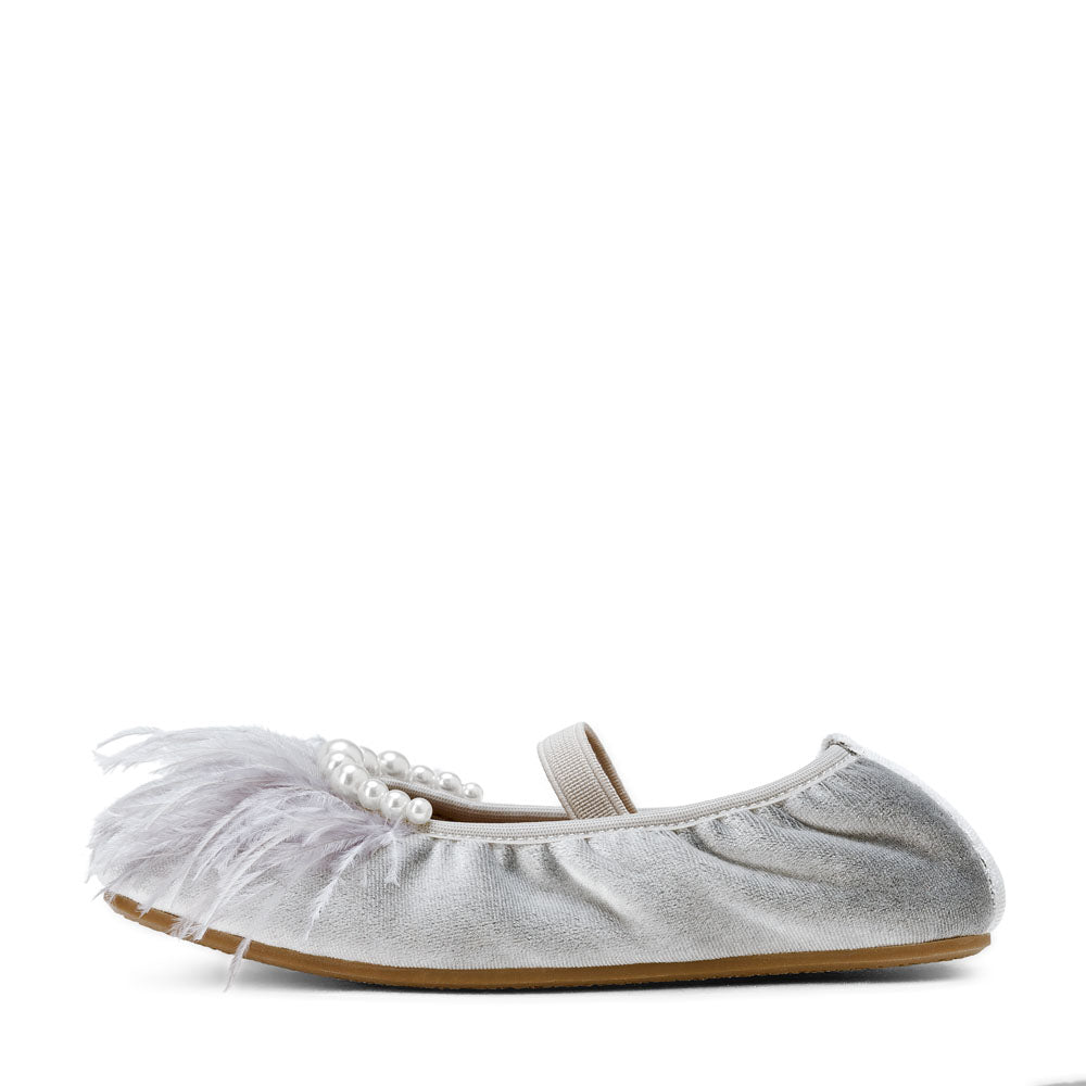 Blanche Grey Ballerinas by Age of Innocence