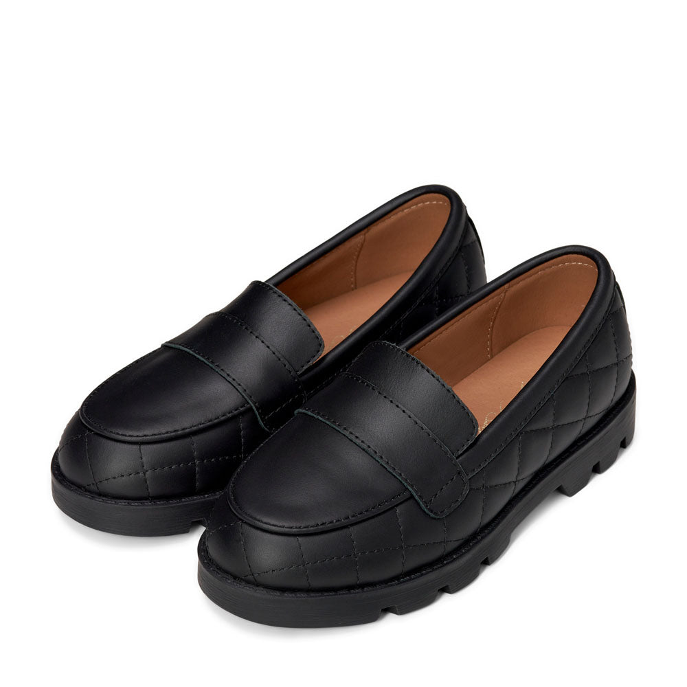 Bobby Quilted Leather	Black Shoes by Age of Innocence