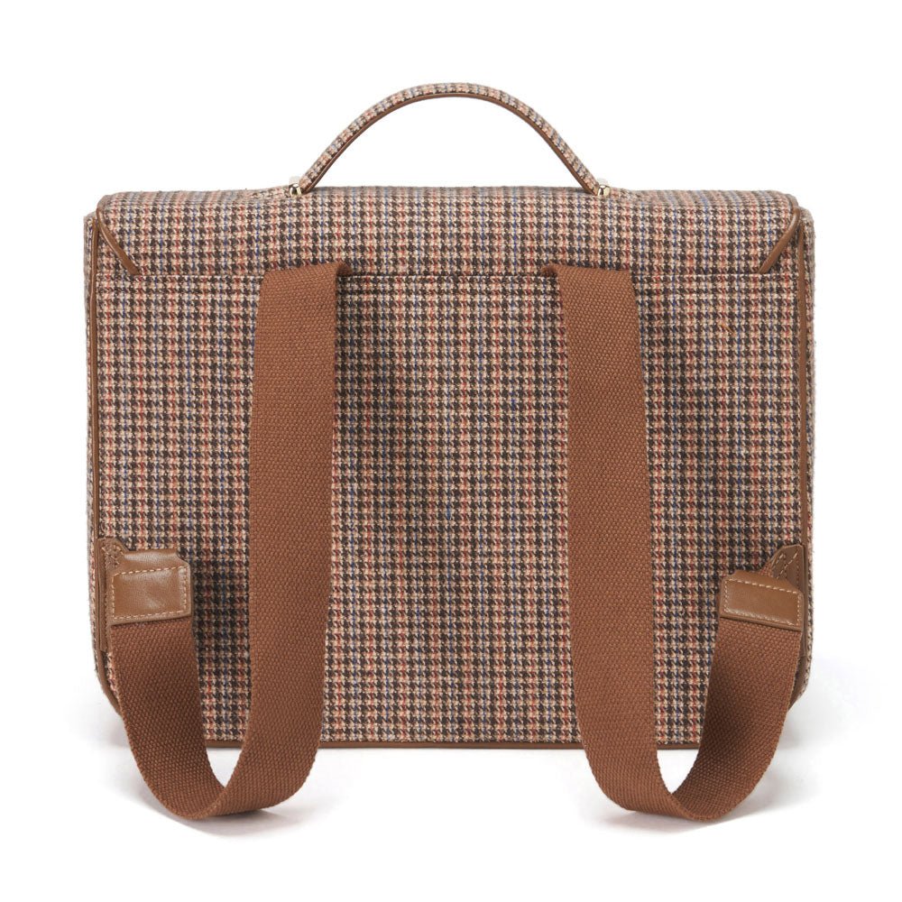 Boston Plaid Brown Schoolbag by Age of Innocence