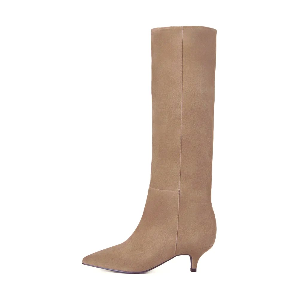 Brigitte Beige Boots by Age of Innocence