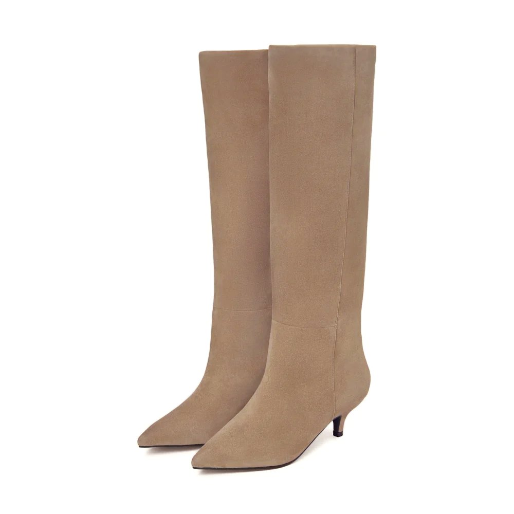 Brigitte Beige Boots by Age of Innocence