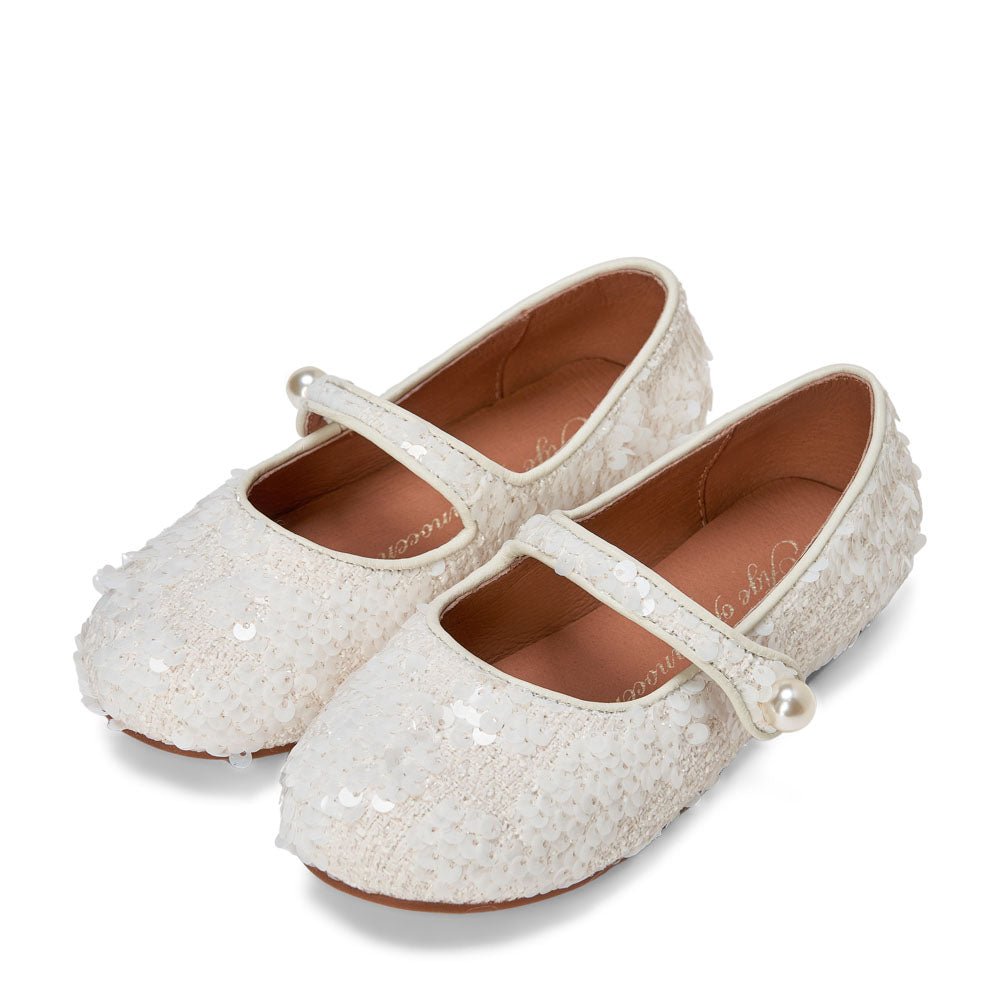 Elin Sequins 2.0 White Shoes by Age of Innocence