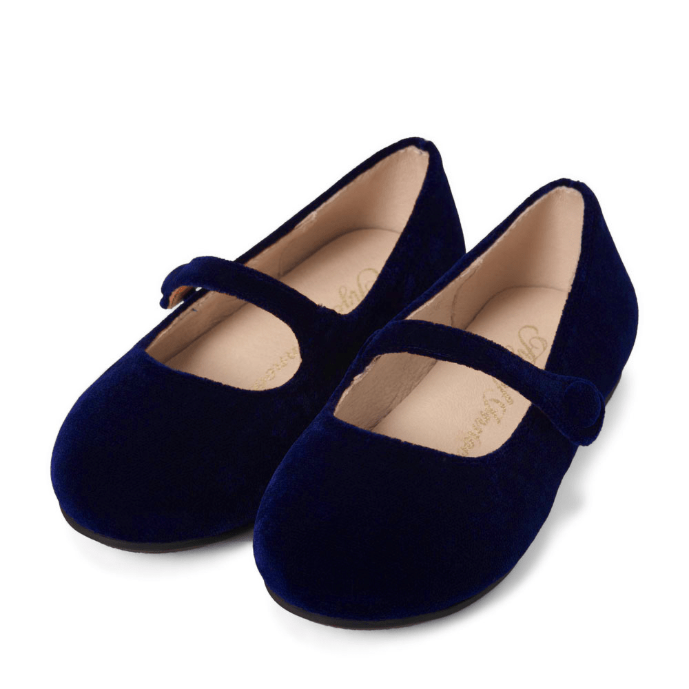 Elin Velvet Navy Shoes by Age of Innocence