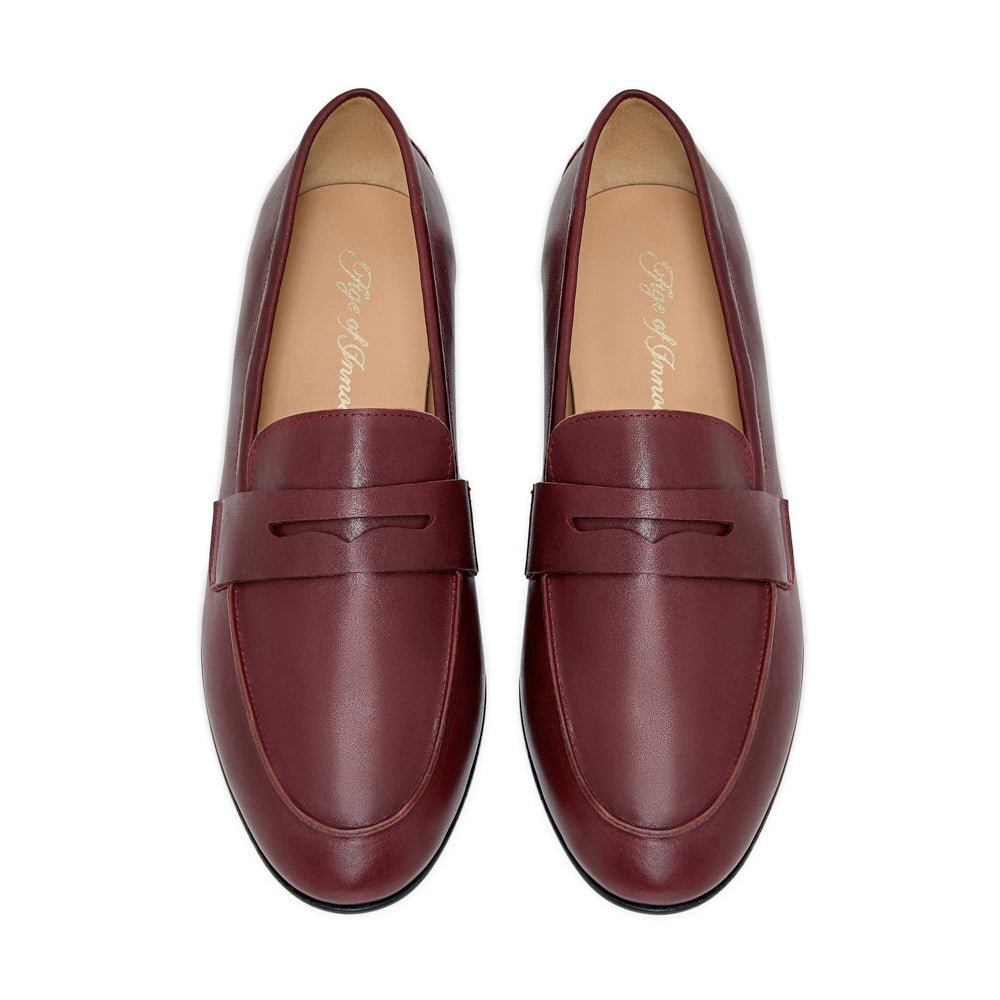 Farley Leather Burgundy Loafers by Age of Innocence