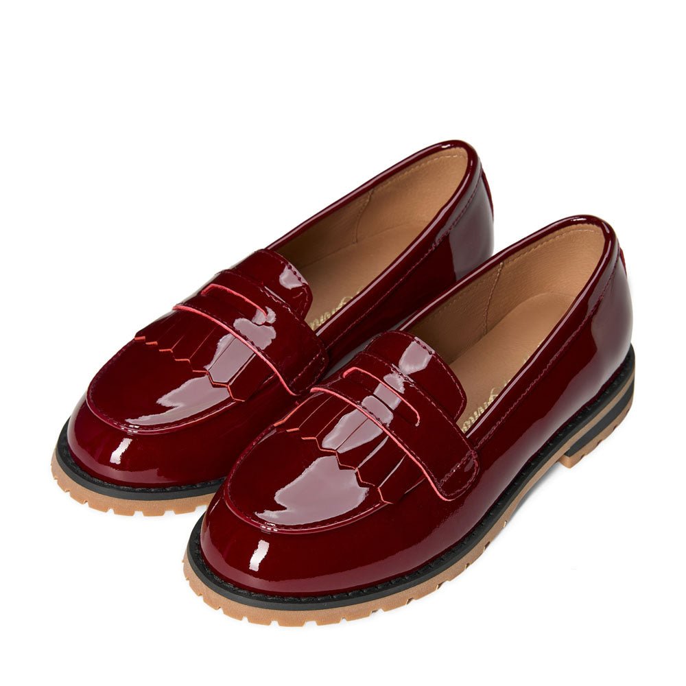 Francie Burgundy Loafers by Age of Innocence