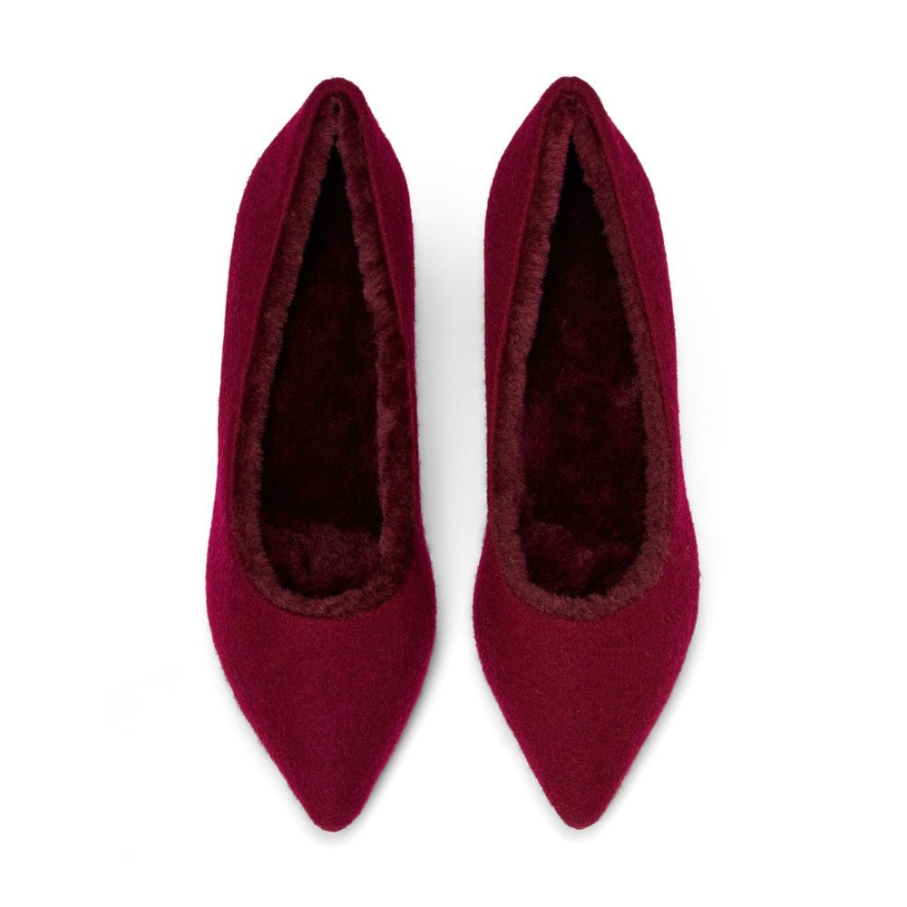 Juliette Wool Burgundy Shoes by Age of Innocence