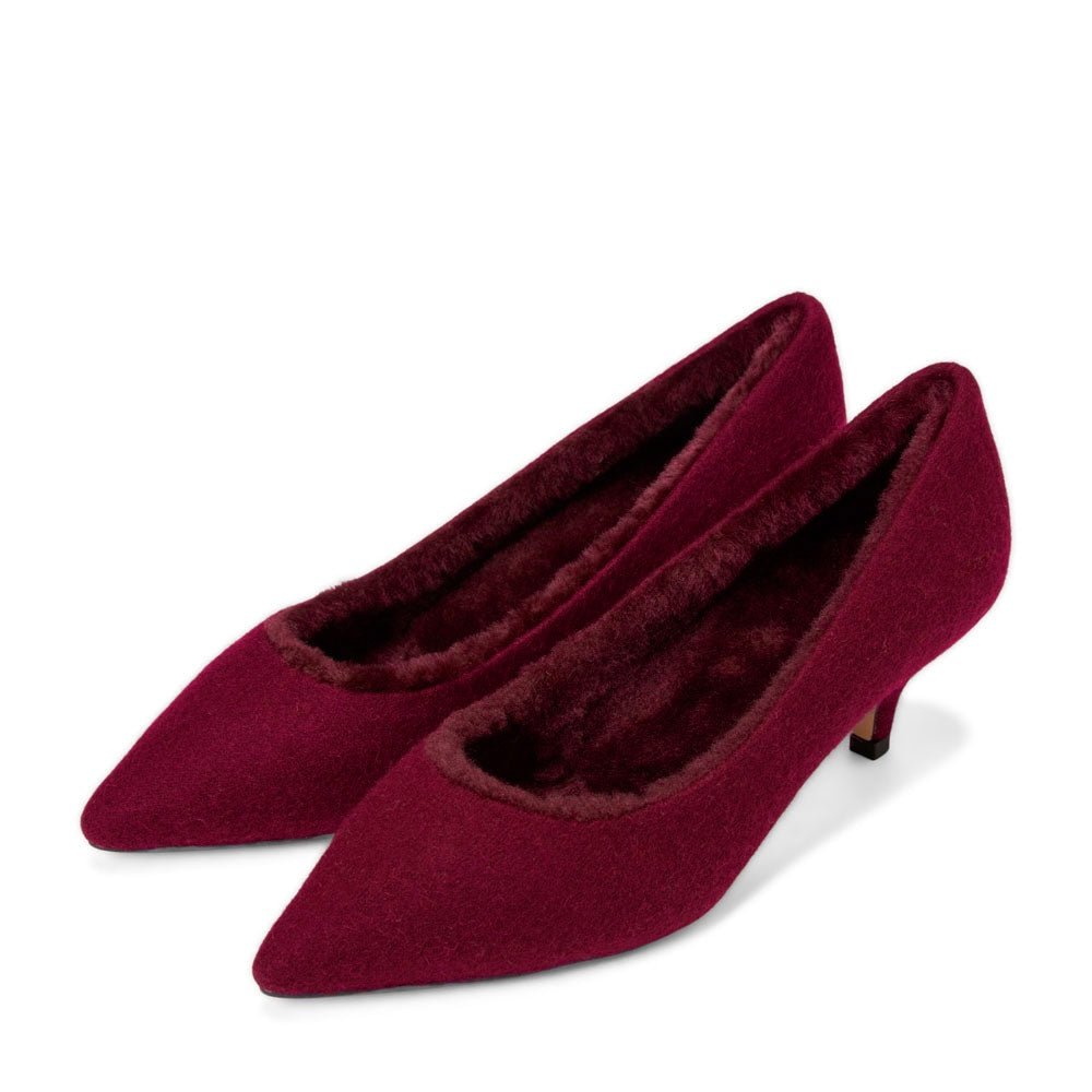 Juliette Wool Burgundy Shoes by Age of Innocence