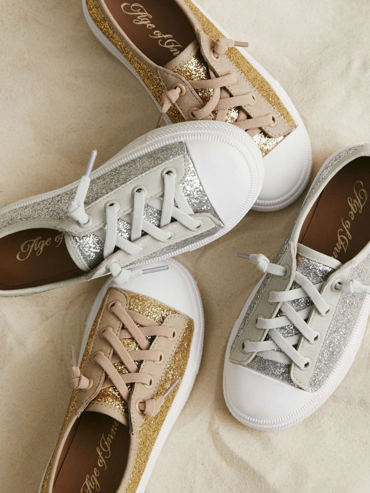 Designer Children Mabel Silver Sneakers for Baby Girls