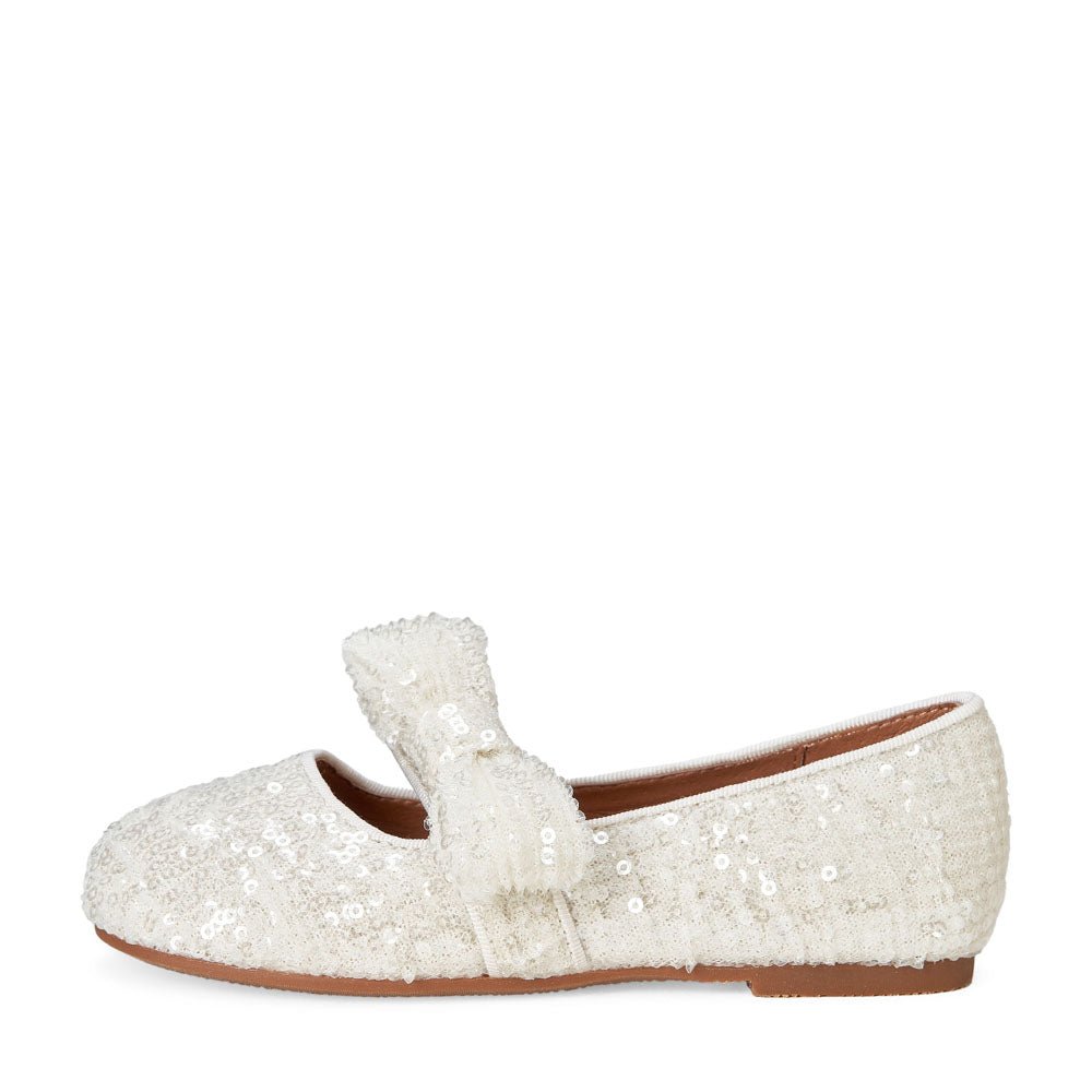 Age of Innocence fashion Ellen Glitter White Shoes