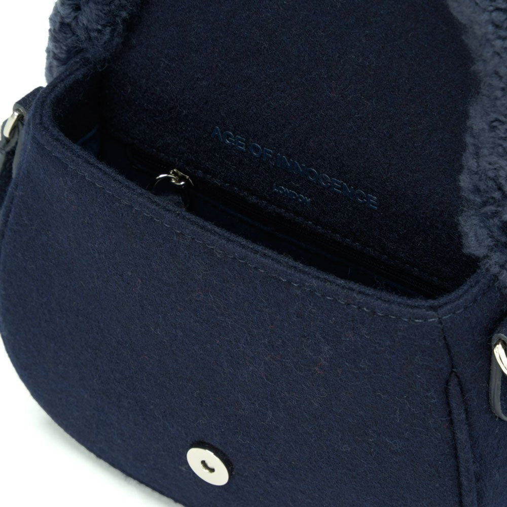 Shae Wool Navy Bag by Age of Innocence