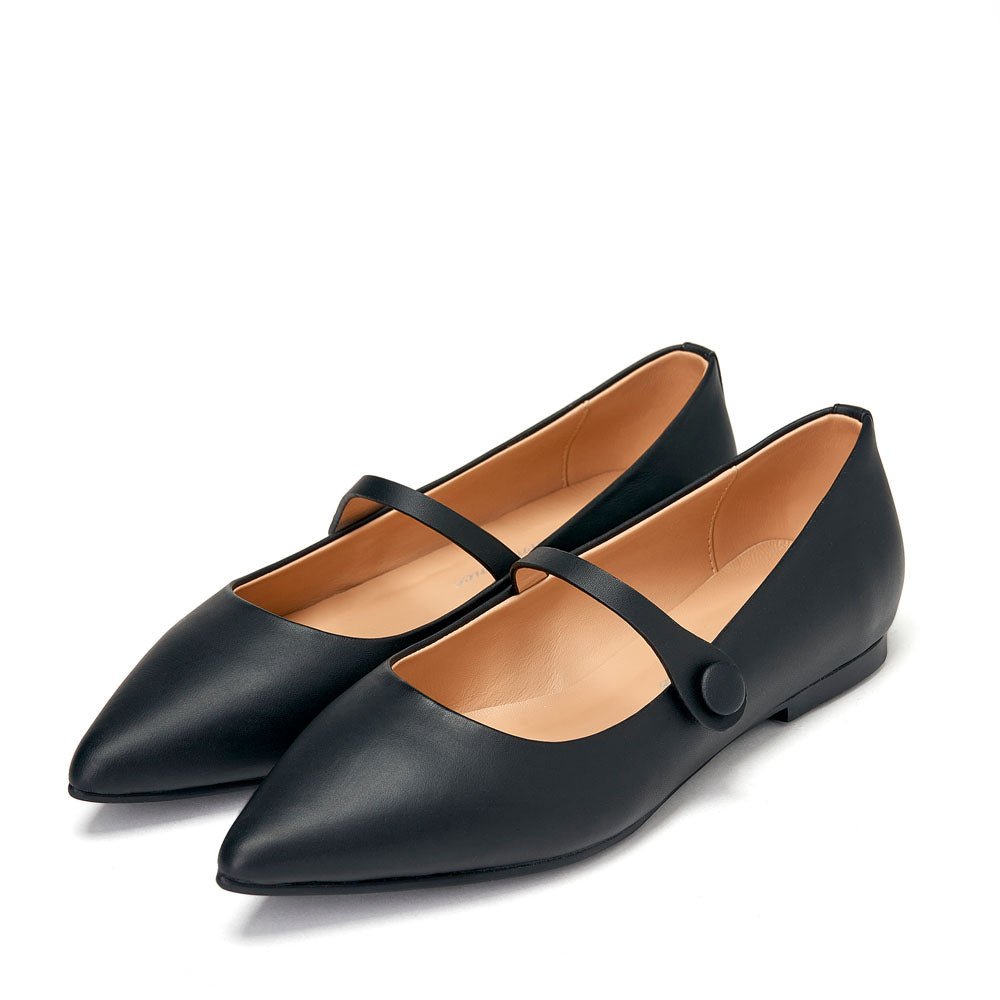 Thea Leather Black Shoes by Age of Innocence