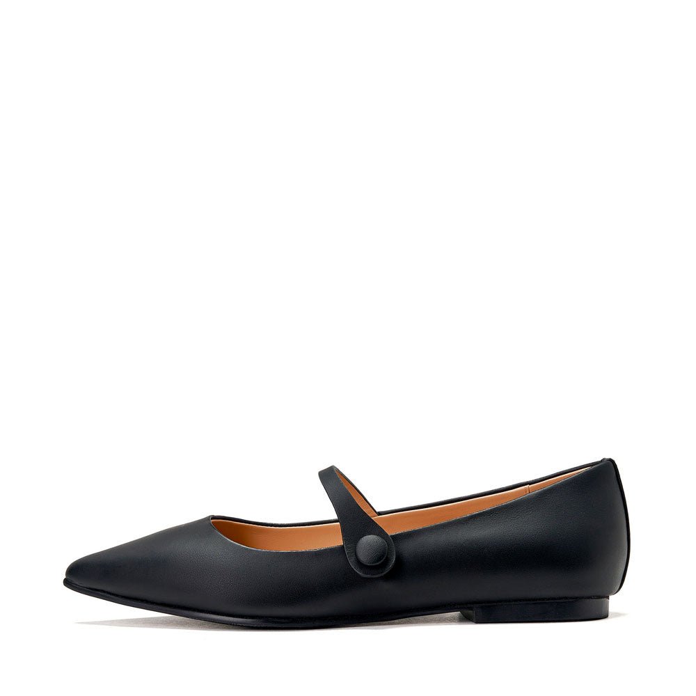 Thea Leather Black Shoes by Age of Innocence