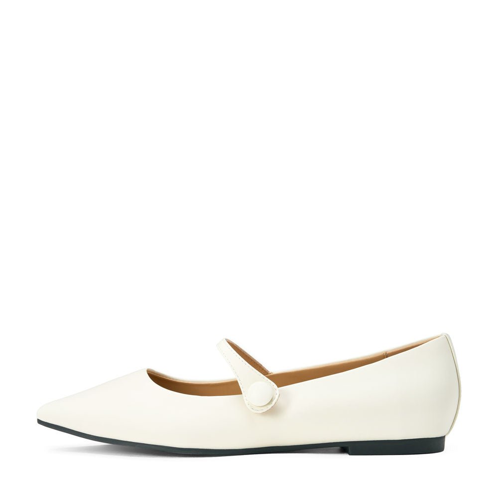 Thea Leather White Shoes by Age of Innocence