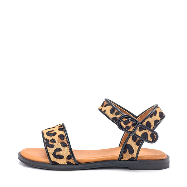 Gekko Cheetah Print Gold Slip On Sandals at best price in New Delhi