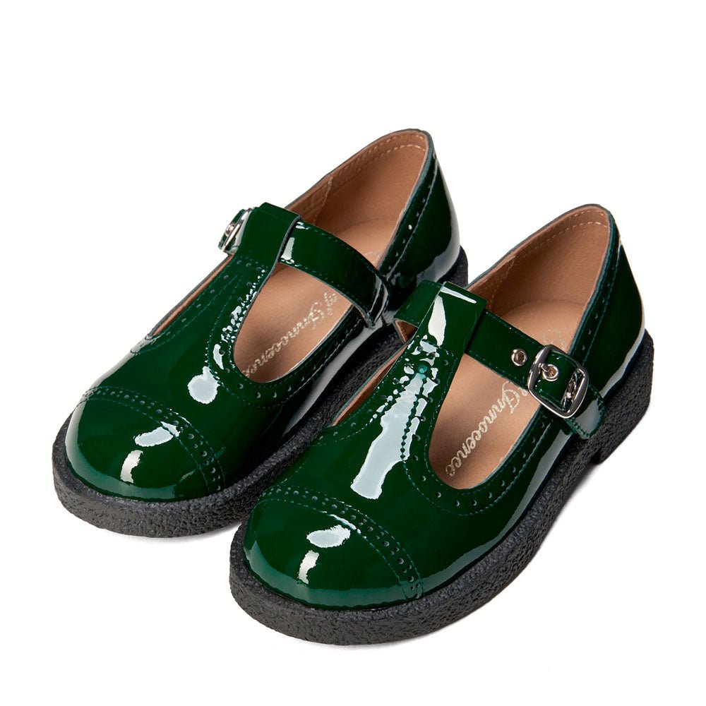 Designer Children Agathe Green Shoes For Baby Girls