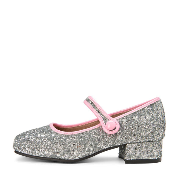 Silver glitter best sale mary jane shoes