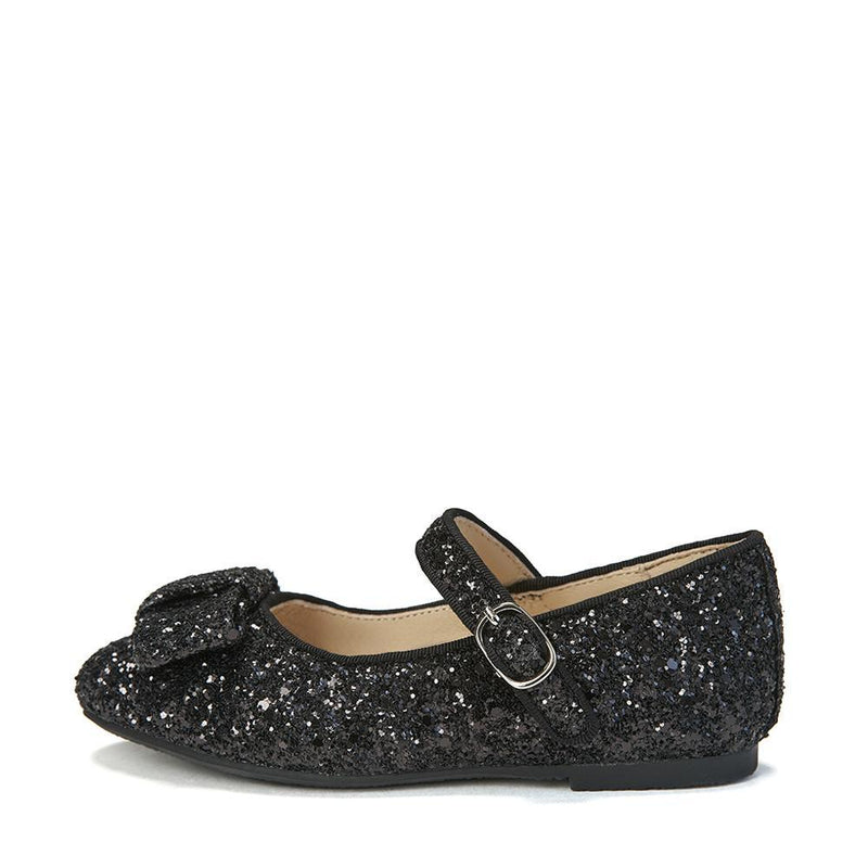 Girls black shop glitter pumps