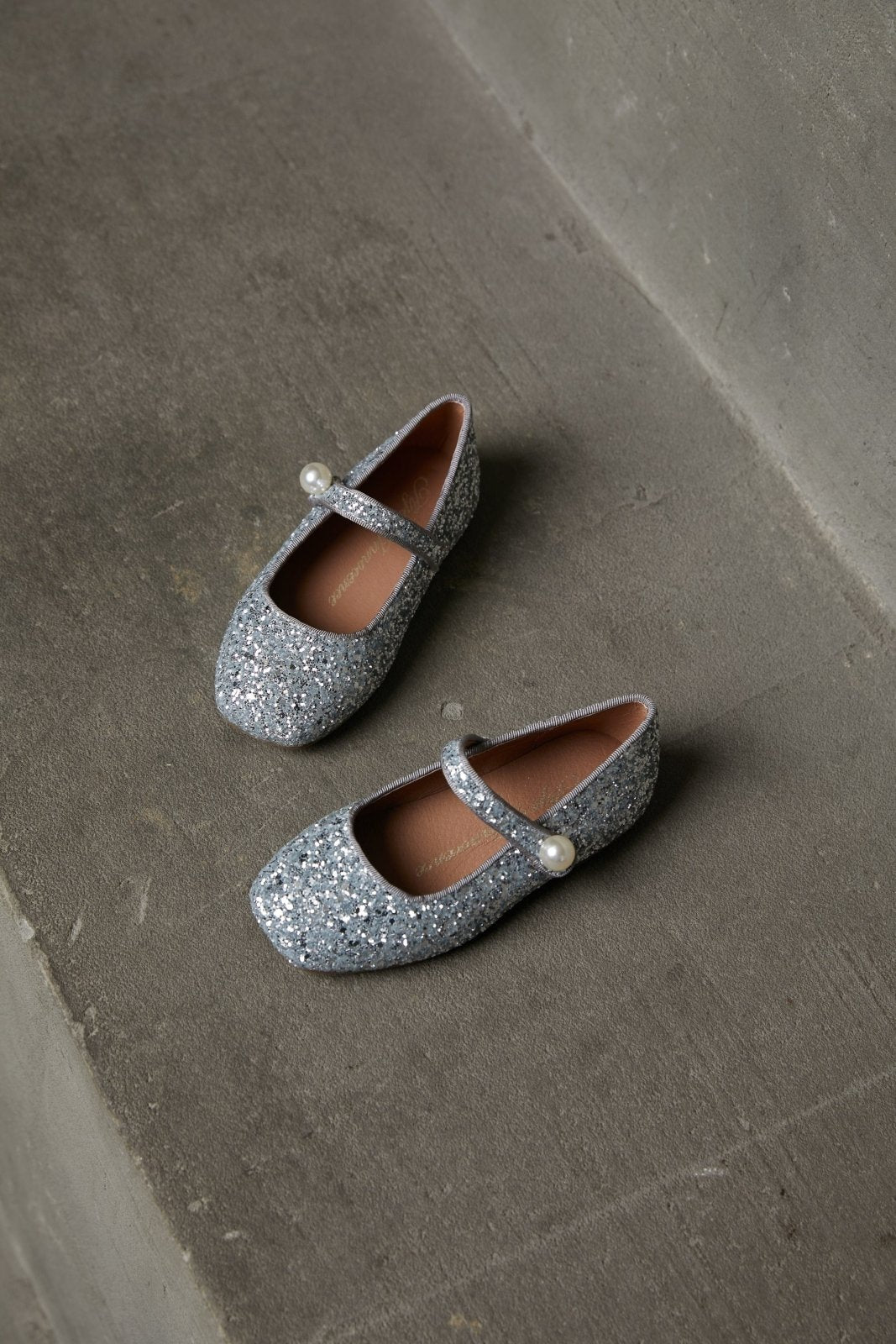 Designer Children Gloria Silver Shoes For Girls