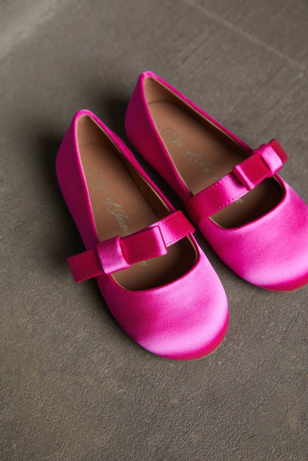 Designer Shoes Mia Satin Fuchsia For Girls By Age Of Innocence